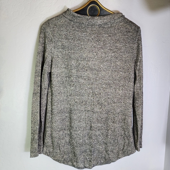 Talbots Gold Metallic Cowl Neck Sweater Size Small - Picture 2 of 9